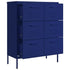 Lady Jillian -  Drawer Cabinet Navy Blue 80x35x101,5 cm Steel